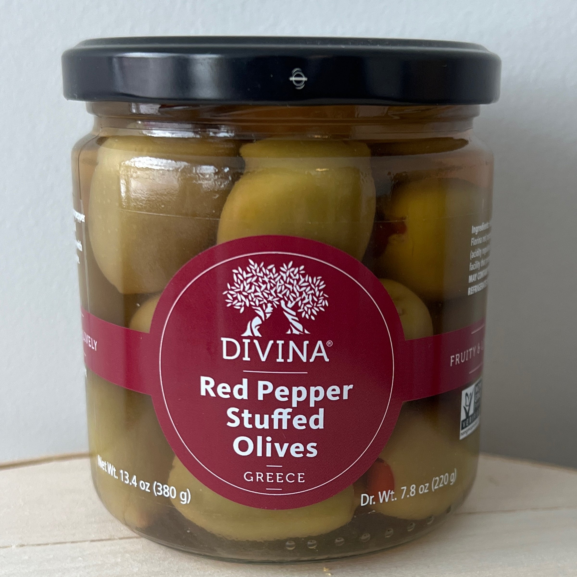 Red Pepper Stuffed Olives  Shop Divina Food Products